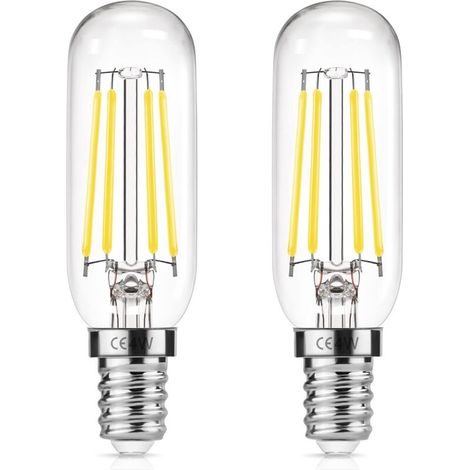 2 Stück Dunstabzugshaubenlampe 40W Glühlampenersatz, E14 T25 LED 4W Haubenlampe, Edison Glühfadenlampe, Weiß, 6000K, Lampe für Dunstabzugshaube (1/5)