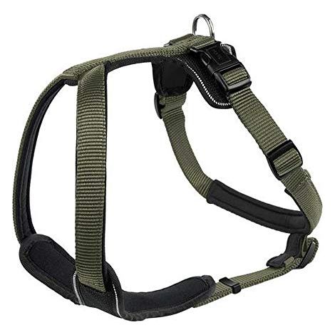 Hunter Pettorina in neoprene per cani, in nylon, con imbottitura morbida in neoprene, Verde/Nero, 45-57/S (1/4)