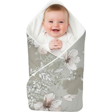 Écharpe de portage bébé 75x75cm - hibiscus (1/5)
