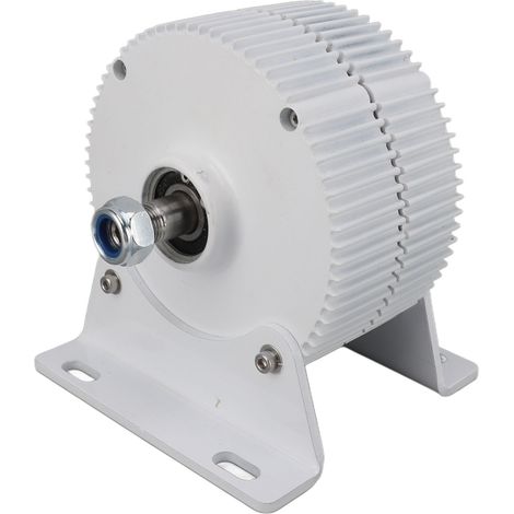 Alternateur triphasé à double arbre, générateur synchrone à aimant permanent avec socle pour éoliennes 24 V 400 W (1/5)