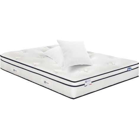 Matelas INEGALE 140x190 Hybride, ferme H27 + 2 oreillers (1/4)