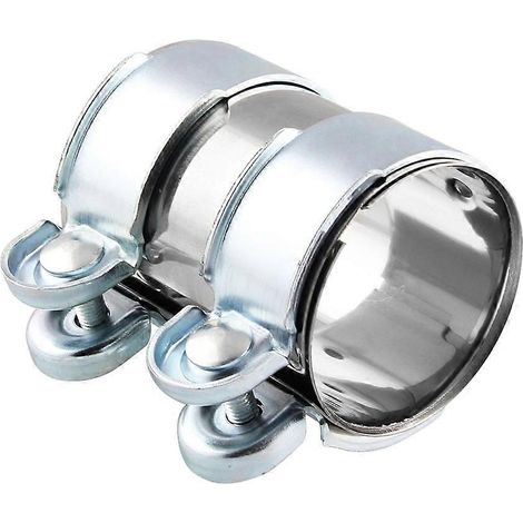 Collier de serrage pour tuyau d'échappement, collier de serrage en acier inoxydable de 2,5 pouces pour silencieux, connecteur de tuyau automobile durable et léger (1/5)