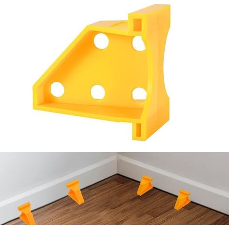 (20 pièces, jaune) Lot professionnel de 20 cales pour pose de sols stratifiés, vinyle et parquet, espacements précis de (1/4”) et (1/2”), réutilisables, faciles à utiliser (1/5)