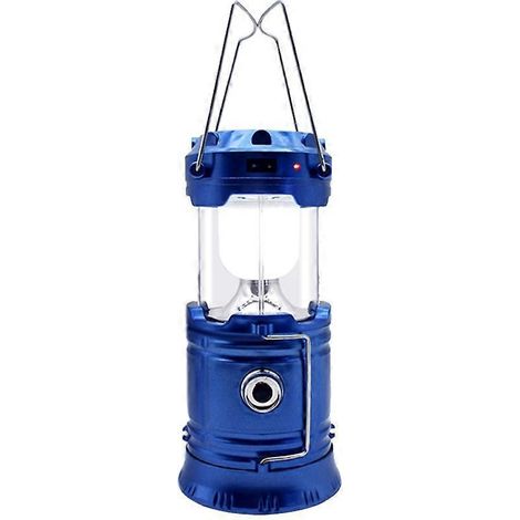 Wiederaufladbare Solar-LED-Campingtaschenlampe mit Handkurbel, wasserdicht, ideal zum Wandern, für Outdoor-Survival-Aktivitäten und Notfälle.