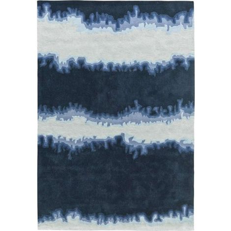 Tapis esprit 3090 bleu blanc - 170 x 240 cm