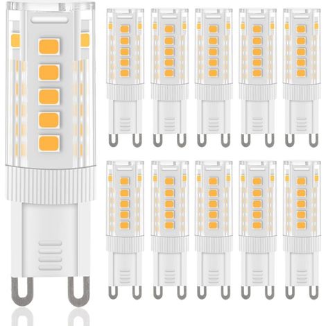 Warm white G9 LED bulbs, 3W, 300lm, 3000K, replace 30W G9 halogen bulbs, flicker-free, non-dimmable, for decorative lighting and chandeliers, pack of 10. - AquaForge (1/5)