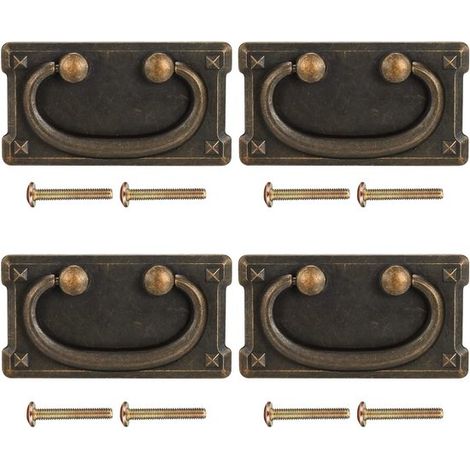 Tiradores y pomos antiguos para muebles - 4 piezas para armarios, cómodas y dormitorios con estilo vintage. (1/5)