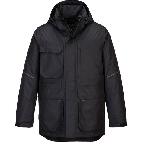 Portwest Winterparka wasserabweisend mit 10 Taschen Schwarz S (1/4)