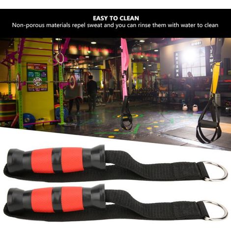 Shipenophy bandes de résistance de forme physique Shipenophy Poignées de bandes de résistance de sport d'entretien Un noir C rouge (1/5)