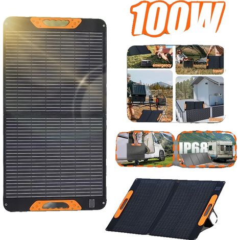 Panel solar, diseño portátil e impermeable, salida de 100 vatios, 100 W (1/5)