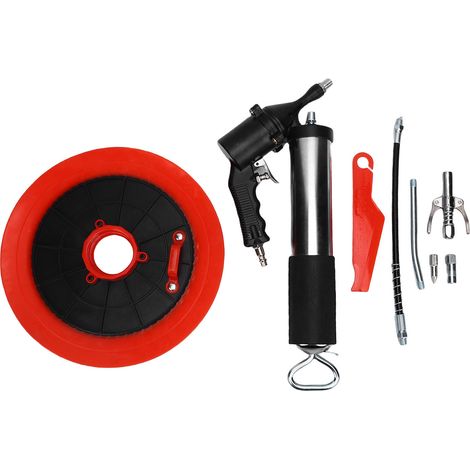GARRYFIZH ‌Pistolet à Graisse Pneumatique - Cycle Automatique Continu 6000 PSI - Kit de Lubrification à Air avec Flexible de 46cm (18 Pouces) et Raccord Rapide‌