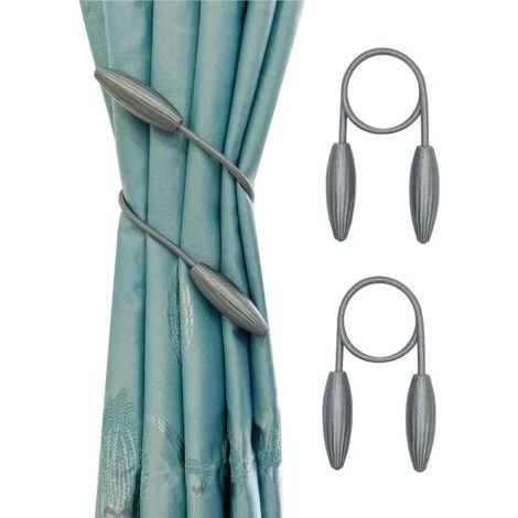 QORVA-Pinces à rideaux pour salon, maison, fenêtres, 2 unités, torsadées (dorées) (1/4)