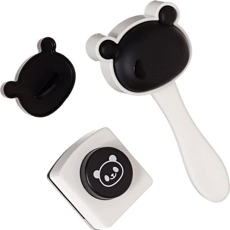 Stampo per palline di riso, stampo per sushi con simpatico motivo panda, accessorio per bento box, strumento fai-da-te per cucinare durante feste in famiglia, nero.