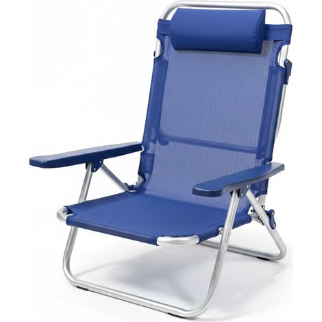 SPIAGGINA CON BRACCIOLI 'VIESTE' telo colore blu- 2 pezzi - LIF (1/2)