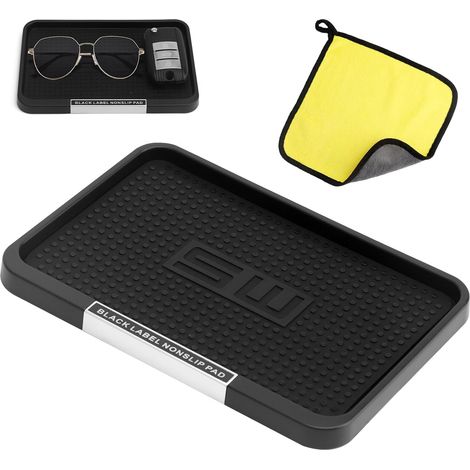 Tapis Antidérapant Voiture - Tapis Multifonctionnel pour Véhicule, pour Téléphone, Clés, Lunettes de Soleil et Plus - Tapis Anti-Rutsch pour Tableau de Bord en Silicone, Lavable et Réutilisable (1/5)
