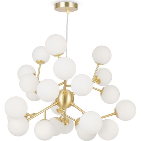 Suspension laiton boules verre Dallas Maytoni 24xG9 (1/4)
