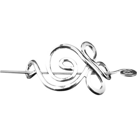 Vintage Viking Alloy Hair Clip, Model 0267, Silver (1/5)