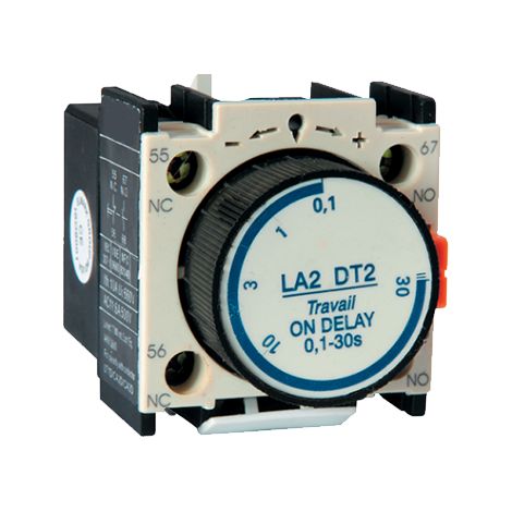 Contacteur temporisé travail et repos LT1-D – Réglage 0,1s à 180s – 2 contacts NC/NO – Compatible Schneider TeSys GV2 – Elmark