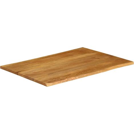 Dessus de table，Plateau de table，Dessus de bureau 100x80x3,8 cm bord vivant bois massif manguier CFW28412 (1/5)