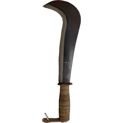 RONCOLA RONCA IN ACCIAIO MANICO CUOIO ARTIGIANALE LAMA 28cm LEONELLI (1/2)