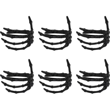 Wine Tableware Halloween Napkin Buckle Ghost Hand Napkin Ring Alloy Napkin Ring Black (1/5)
