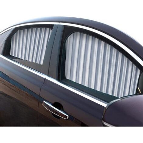 Sonnenschutzblenden für Autos – Auto-Vorhänge zum Schutz vor UV-Strahlung und Hitze, silber (komplettes Set aus vier silbernen Teilen) (1/5)