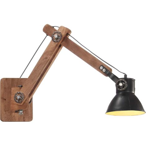 vidaXL Lámpara de pared redonda estilo industrial negra E27 (1/5)
