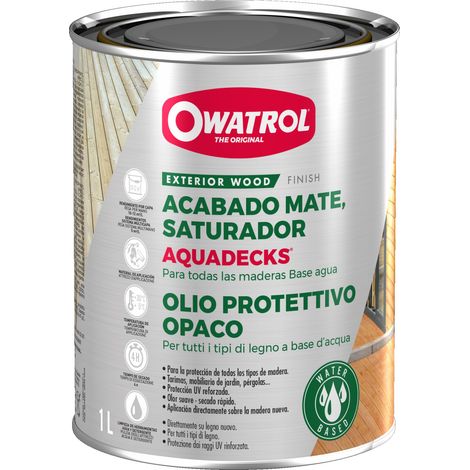Saturador base agua Owatrol AQUADECKS® Teca (ow35) 1 litro