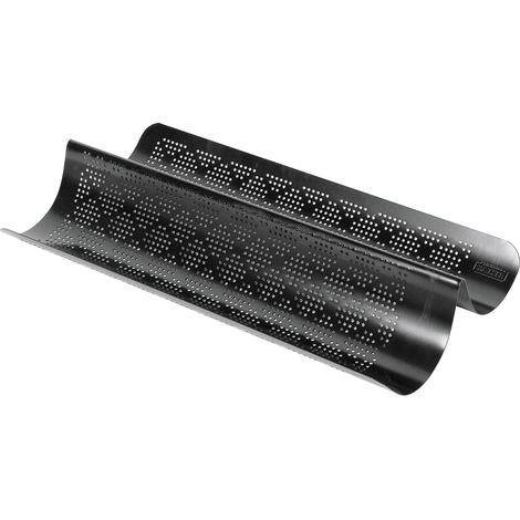Baguetteform perforiert für 2 Baquettes schwarz