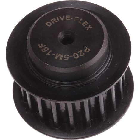 Poulie pour courroie crantée en Acier 20 dents , pas de 5mm, alésage 6mm ( Prix pour 1 )