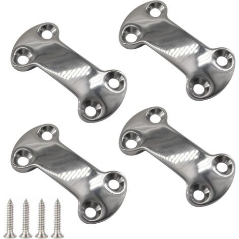 Lot de 8 supports de base réglables en bois pour poteau de clôture de 1,5 x 1,5, 2 x 2, 2 x 4, 4 x 4, base de support robuste pour poteau de clôture ou de boîte aux lettres (1/4)