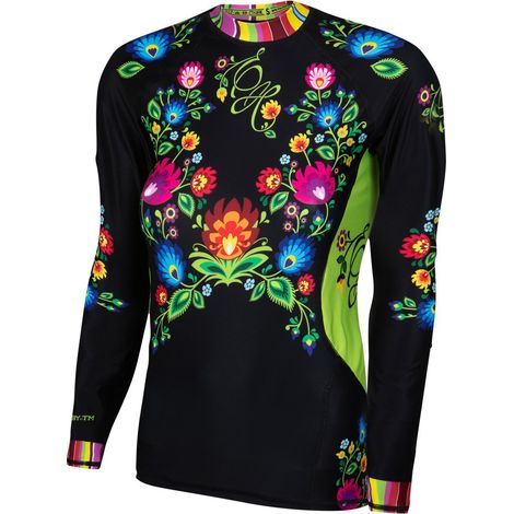 Camiseta de manga larga para mujer, talla M, color negro.