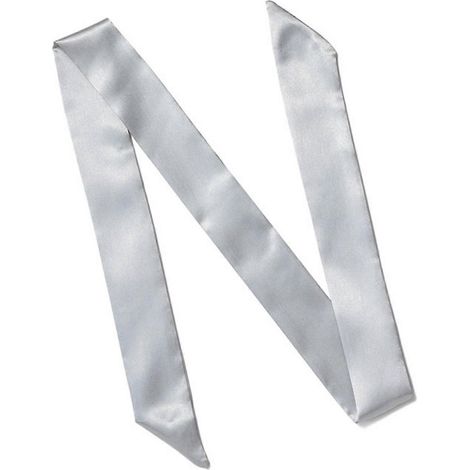 Ruban fin et doux pour la tête, foulard long en imitation soie, ruban décoratif pour femme, bandeau pour cheveux-Grey (1/5)