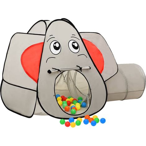 Tente de jeu pour enfants 250 balles Éléphant Gris 174x86x101cm