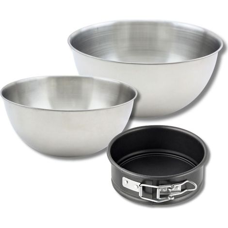 Set pâtisserie avec mini moule à manqué 12 cm, 2 bols à mixer et 1 spatule Zenker (1/5)