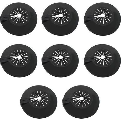 QAZQA 20 Pièces Cache Tuyau Radiateur,Colliers de Pipe Plastique Cache Tuyau Radiateur Rosace à Clapet en Plastique Cache-Tuyaux de Chauffage, pour 8-30 mm de Tuyaux d'eau(noir) (1/5)