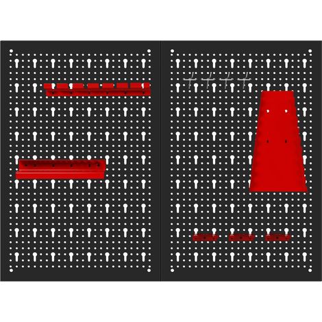 Pannello portautensili in metallo per officina, 80x60 cm, codice KD11896 (1/5)