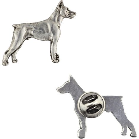 Dobermann - Hundebrosche in Geschenkbox, edler Anstecker, Reversnadel von Art-Dog (1/5)