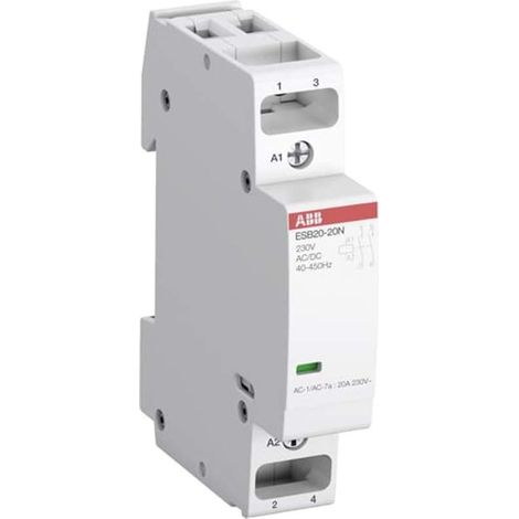 Contactor 20amp 230v 2 Ctos. Abiertos Nax2 Abb Esb20-20n-06