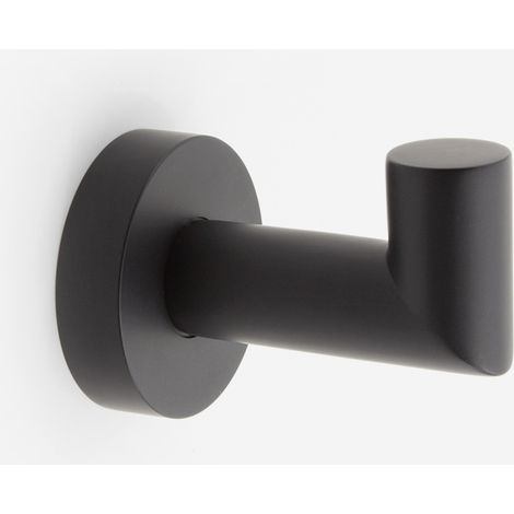 BATHBAZAAR - Patère salle de bain coudée noir mat - Chicago