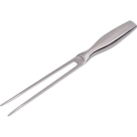 Meat Fork, Stainless Steel, Professional Carving Fork, Non-Slip Handle, Silver, 27 cm