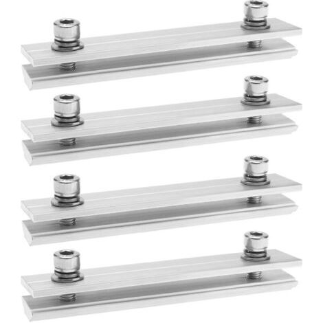 Lntyq Lot de 4 connecteurs profilés en aluminium pour panneau solaire - 15 x 4 cm