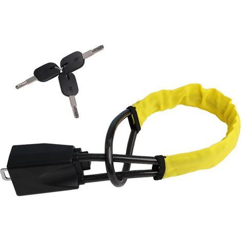Dispositif antivol ultra-résistant et durable pour volants de voiture, protégeant ainsi votre précieux véhicule - Yuyu jaune (1/5)