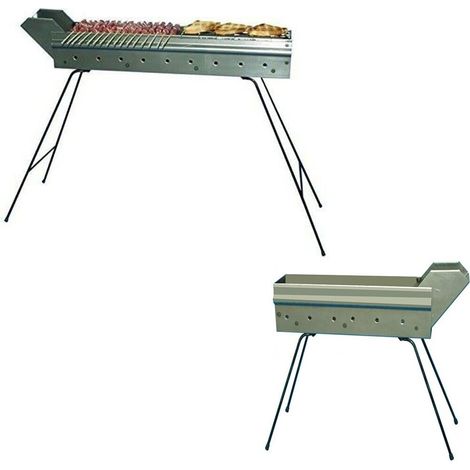Barbecue cuoci arrosticini a carbone fornacella griglia per arrosti spiedini carne pesce - MISURA: piccolo