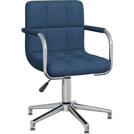 Maison Exclusive - Sedia da Ufficio Girevole Blu in Tessuto