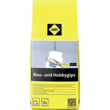 Sakret Bau- und Hobbygips 5 kg Beutel weiß Gips