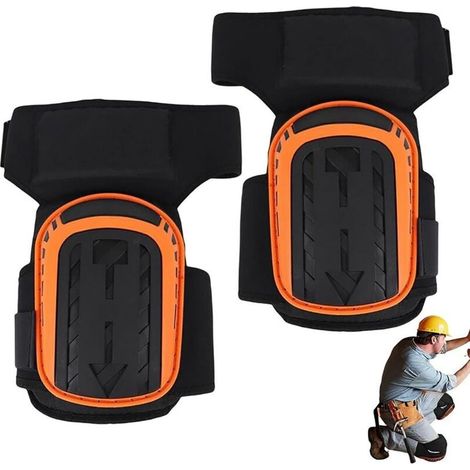 Genouillères de travail, genouillères professionnelles durables, coussinets en gel et mousse ultra doux avec sangles antidérapantes solides, protège-tibias de jardinage pour une protection ultime (1/5)