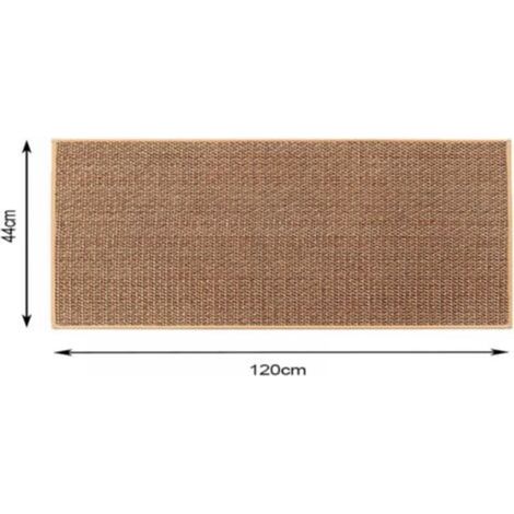 Waschbarer und rutschfester Küchenteppich aus Gummi, waschbar, aus Jute, aus Leinen, rutschfest, beige