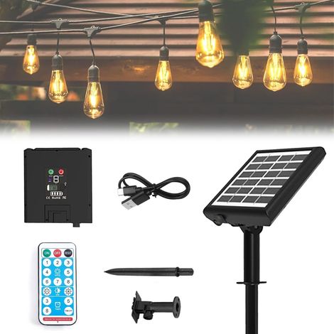 Kits de Boîtiers de Commande pour Panneaux Solaires,1200mAh Panneau Solaire pour Guirlande Exterieur,Kit de Commande de Panneau Solaire,pour 24V Guirlandes Lumineuses (1/5)