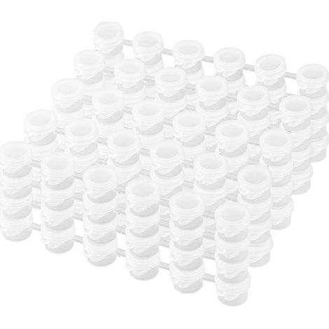 25 bandes de rangement transparentes pour pots de peinture vides, mini-boîtes de rangement pour salles de classe. (1/5)
